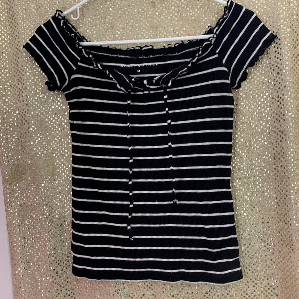 Black and white stripes shirt